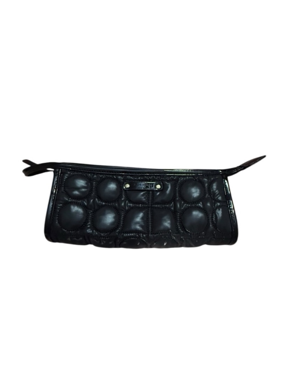 Kate Spade New York puffer black quilted clutch handbag